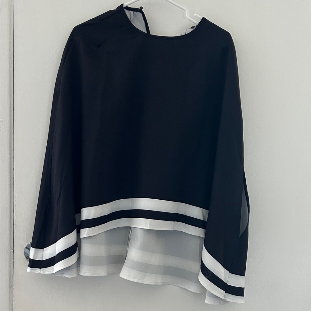 Chic Black and White Women's Blouse